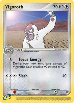 Vigoroth, Sandstorm #52, Pokémon TCG card