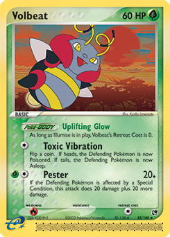 Volbeat, Sandstorm #53, Pokémon TCG card