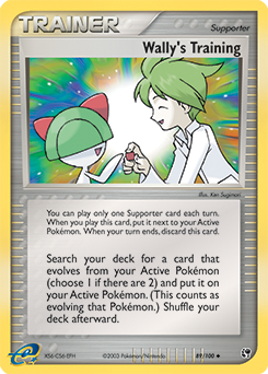 Wally's Training, Sandstorm #89, Pokémon TCG card