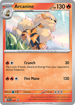 Arcanine, Scarlet & Violet Black Star Promos #11, Pokémon TCG card
