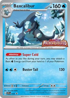 Baxcalibur, Scarlet & Violet Black Star Promos #19, Pokémon TCG card