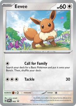 Eevee, Scarlet & Violet Black Star Promos #43, Pokémon TCG card