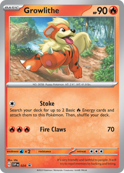 Growlithe, Scarlet & Violet Black Star Promos #24, Pokémon TCG card