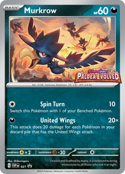 Murkrow, Scarlet & Violet Black Star Promos #21, Pokémon TCG card