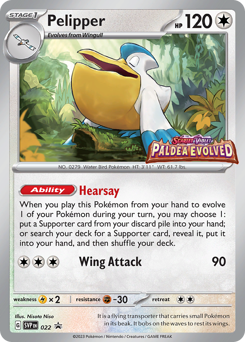 Pelipper, Scarlet & Violet Black Star Promos #22, Pokémon TCG card