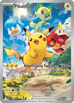 Pikachu, Scarlet & Violet Black Star Promos #27, Pokémon TCG card