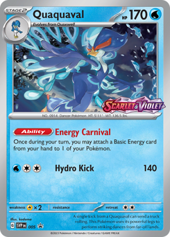 Quaquaval, Scarlet & Violet Black Star Promos #5, Pokémon TCG card