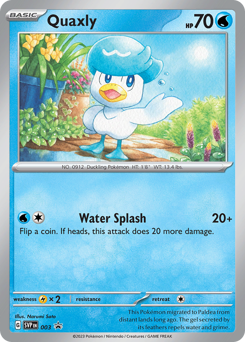 Quaxly, Scarlet & Violet Black Star Promos #3, Pokémon TCG card