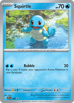 Squirtle, Scarlet & Violet Black Star Promos #48, Pokémon TCG card