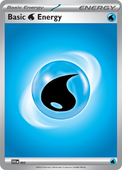 Basic Water Energy, Scarlet & Violet Energies #3, Pokémon TCG card