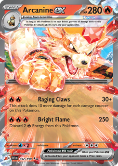 Arcanine ex, Scarlet & Violet #32, Pokémon TCG card