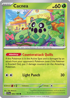 Cacnea, Scarlet & Violet #5, Pokémon TCG card