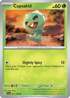 Capsakid, Scarlet & Violet #27, Pokémon TCG card