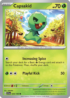 Capsakid, Scarlet & Violet #28, Pokémon TCG card