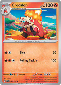 Crocalor, Scarlet & Violet #37, Pokémon TCG card