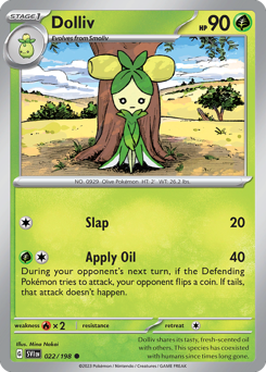 Dolliv, Scarlet & Violet #22, Pokémon TCG card