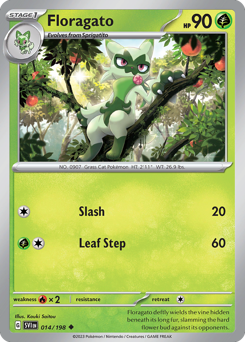 Floragato, Scarlet & Violet #14, Pokémon TCG card