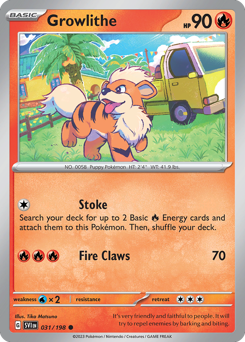 Growlithe, Scarlet & Violet #31, Pokémon TCG card