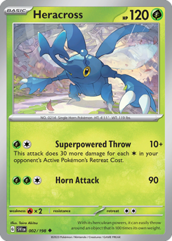 Heracross, Scarlet & Violet #2, Pokémon TCG card