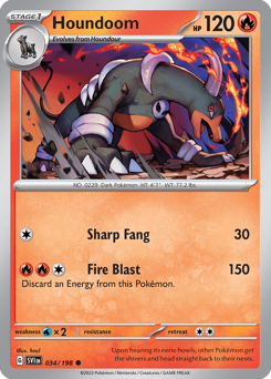 Houndoom, Scarlet & Violet #34, Pokémon TCG card
