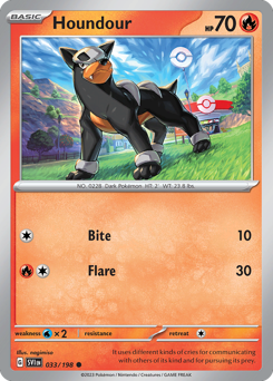 Houndour, Scarlet & Violet #33, Pokémon TCG card