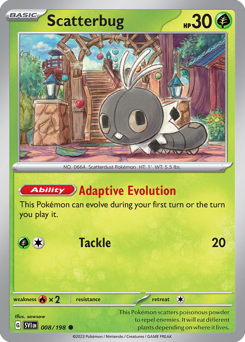 Scatterbug, Scarlet & Violet #8, Pokémon TCG card