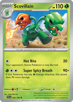Scovillain, Scarlet & Violet #29, Pokémon TCG card
