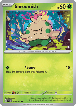 Shroomish, Scarlet & Violet #3, Pokémon TCG card