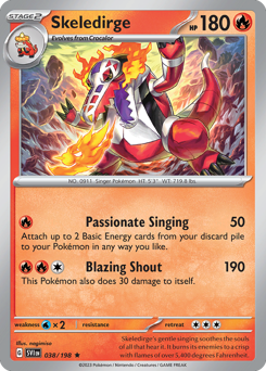 Skeledirge, Scarlet & Violet #38, Pokémon TCG card