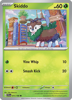 Skiddo, Scarlet & Violet #11, Pokémon TCG card