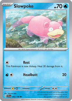 Slowpoke, Scarlet & Violet #42, Pokémon TCG card