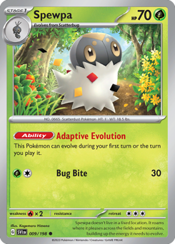 Spewpa, Scarlet & Violet #9, Pokémon TCG card