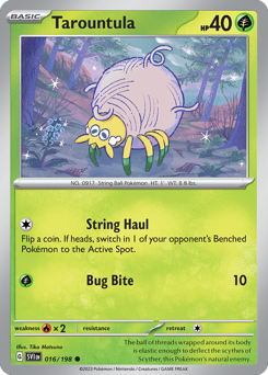 Tarountula, Scarlet & Violet #16, Pokémon TCG card