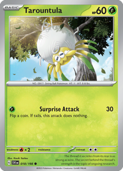 Tarountula, Scarlet & Violet #18, Pokémon TCG card