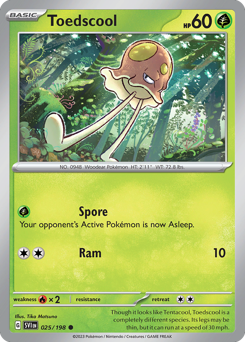 Toedscool, Scarlet & Violet #25, Pokémon TCG card