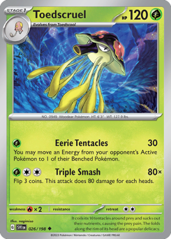Toedscruel, Scarlet & Violet #26, Pokémon TCG card