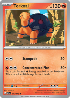 Torkoal, Scarlet & Violet #35, Pokémon TCG card