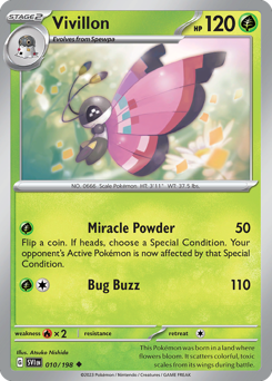 Vivillon, Scarlet & Violet #10, Pokémon TCG card