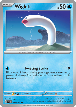 Wiglett, Scarlet & Violet #55, Pokémon TCG card