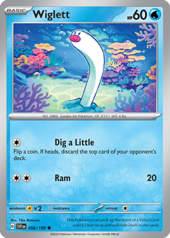 Wiglett, Scarlet & Violet #56, Pokémon TCG card