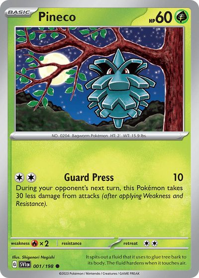 Pineco, Scarlet & Violet #1, Pokémon TCG card