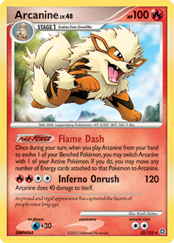 Arcanine, Secret Wonders #22, Pokémon TCG card