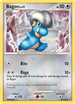 Bagon, Secret Wonders #76, Pokémon TCG card