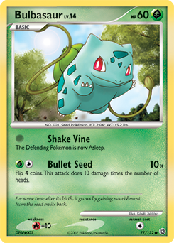 Bulbasaur, Secret Wonders #77, Pokémon TCG card