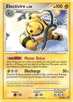 Electivire, Secret Wonders #25, Pokémon TCG card
