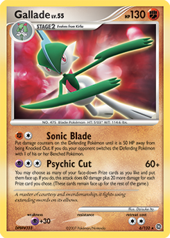 Gallade, Secret Wonders #6, Pokémon TCG card