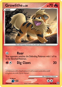 Growlithe, Secret Wonders #89, Pokémon TCG card
