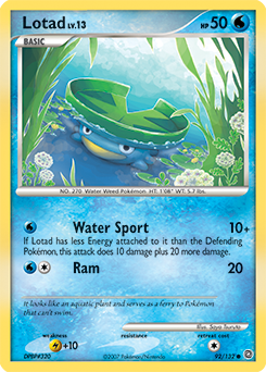 Lotad, Secret Wonders #92, Pokémon TCG card