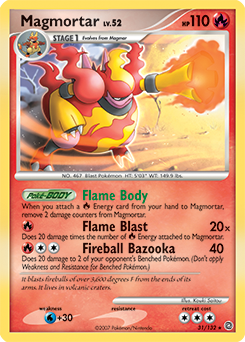 Magmortar, Secret Wonders #31, Pokémon TCG card