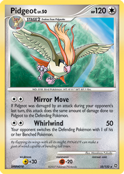 Pidgeot, Secret Wonders #35, Pokémon TCG card